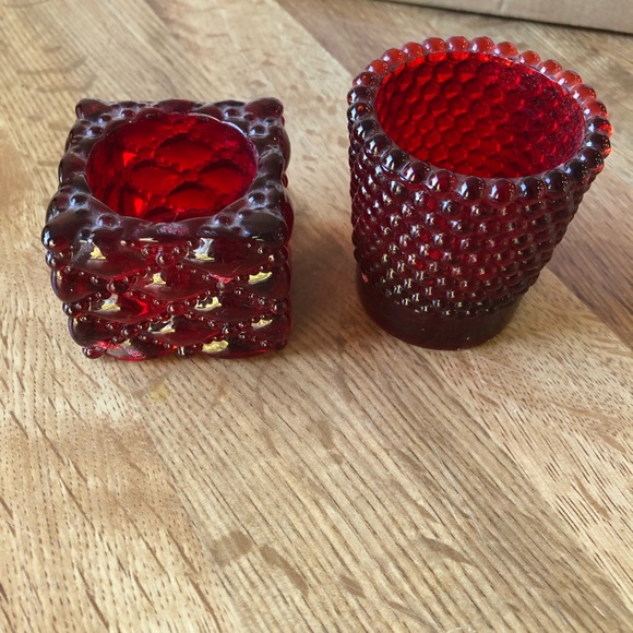 Unique Vintage Holiday Vintage Red Candle Holders Poshmark